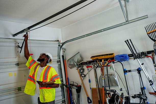 Professional Garage Door Installation technician working in Perry, UT